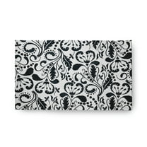 18" x 30" Simply Daisy Aurora French Country Chenille Area Rug, Black