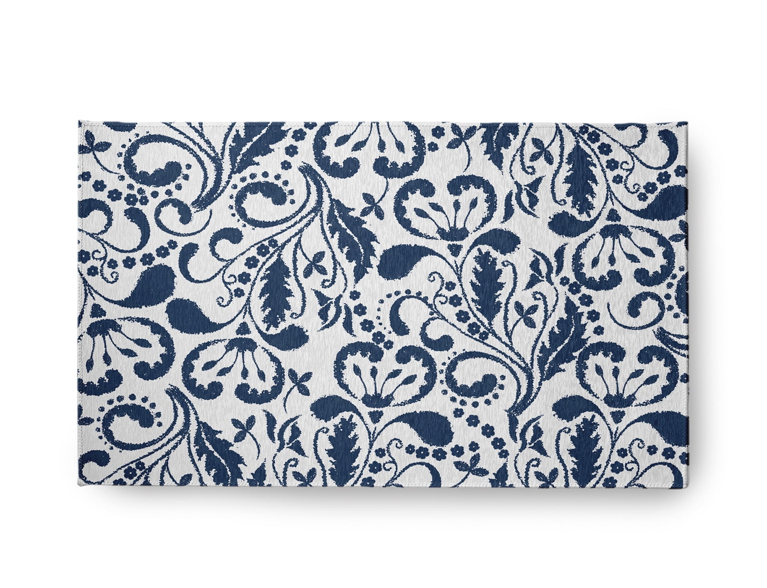 18" x 30" Simply Daisy Aurora French Country Chenille Area Rug, Blue
