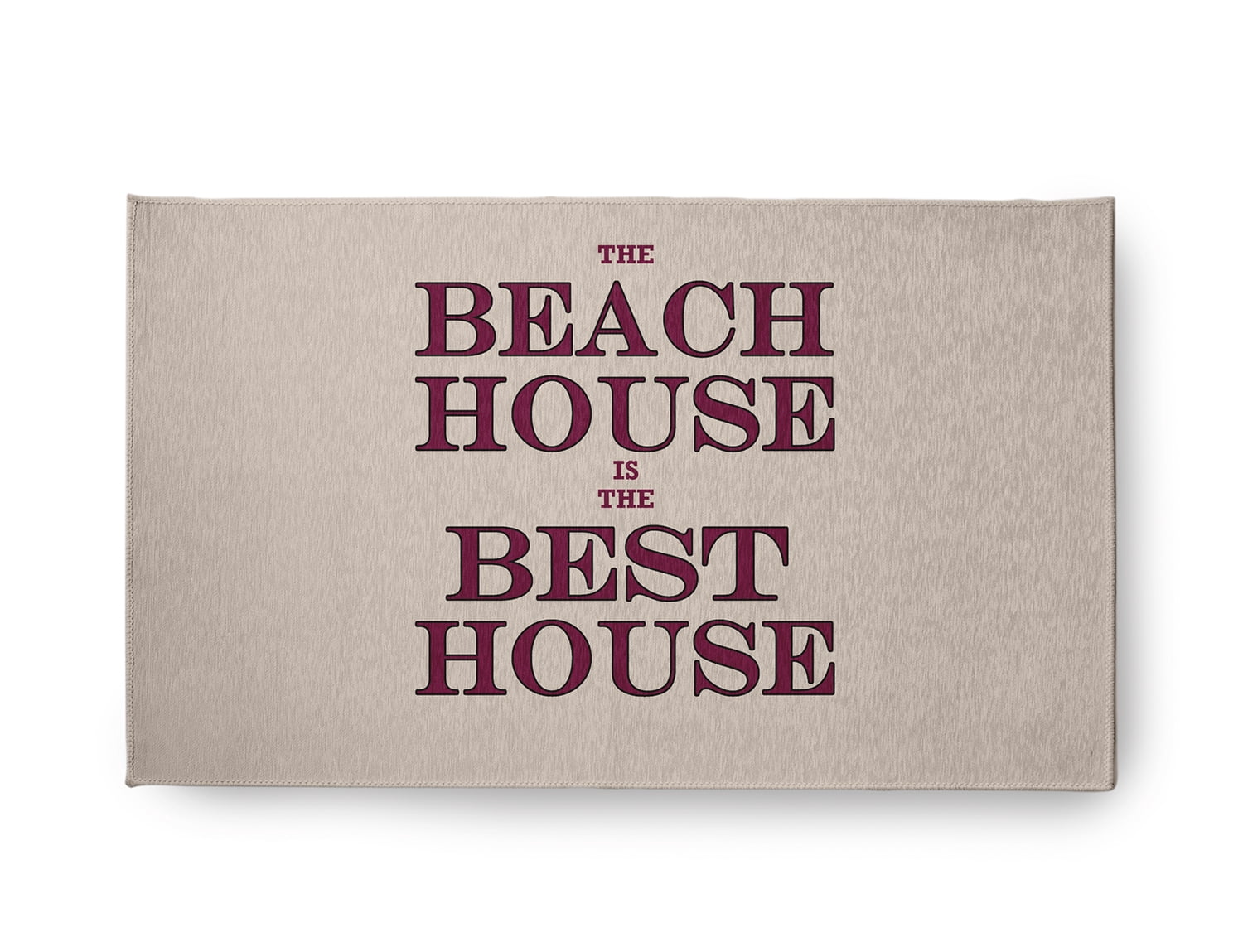 18" x 30" Simply Daisy Beach House Best House Beach Style Chenille Area Rug, Maroon Red