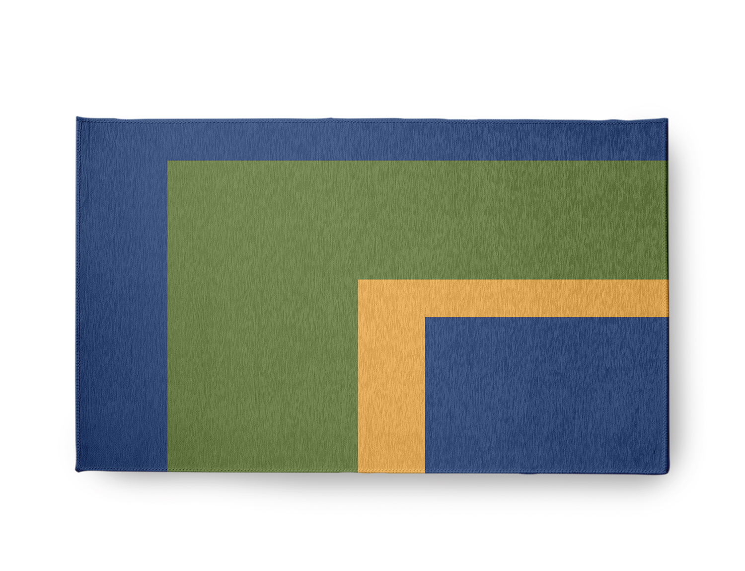 18" x 30" Simply Daisy Bold Blocks Modern & Contemporary Chenille Area Rug, Nautical Navy