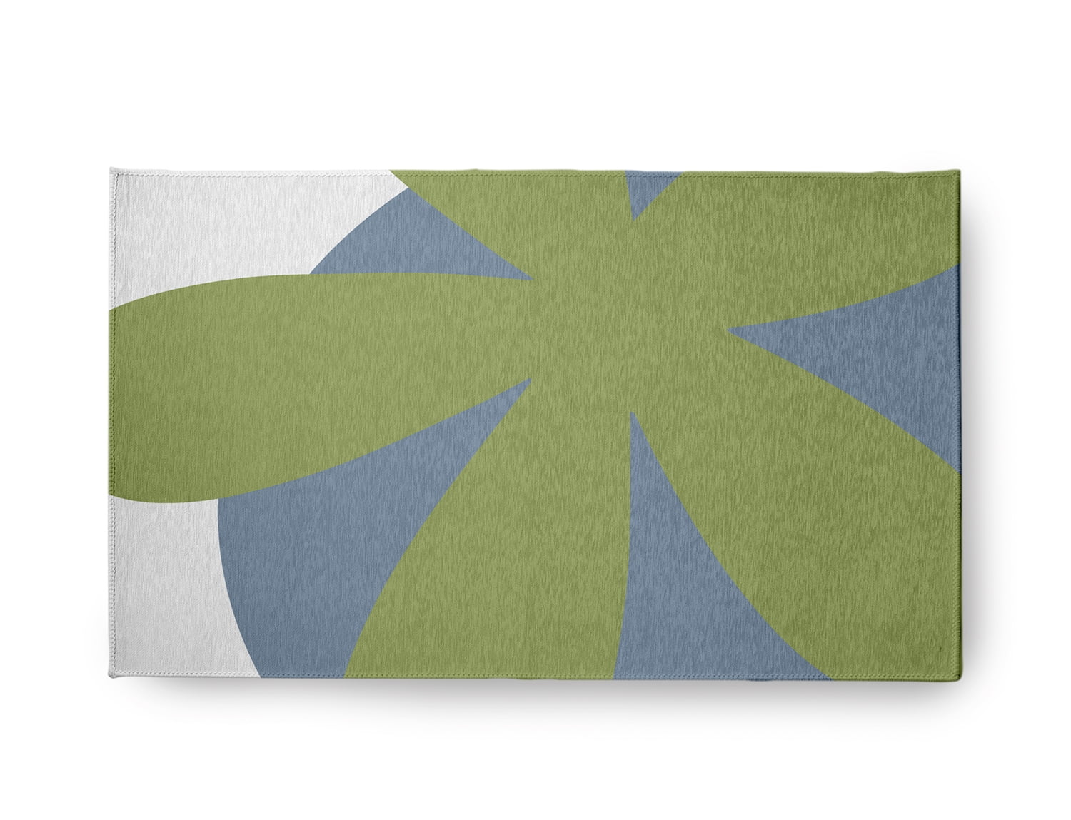 18" x 30" Simply Daisy Bold Flower Modern & Contemporary Chenille Area Rug, Apple Green