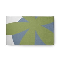 18" x 30" Simply Daisy Bold Flower Modern & Contemporary Chenille Area Rug, Apple Green