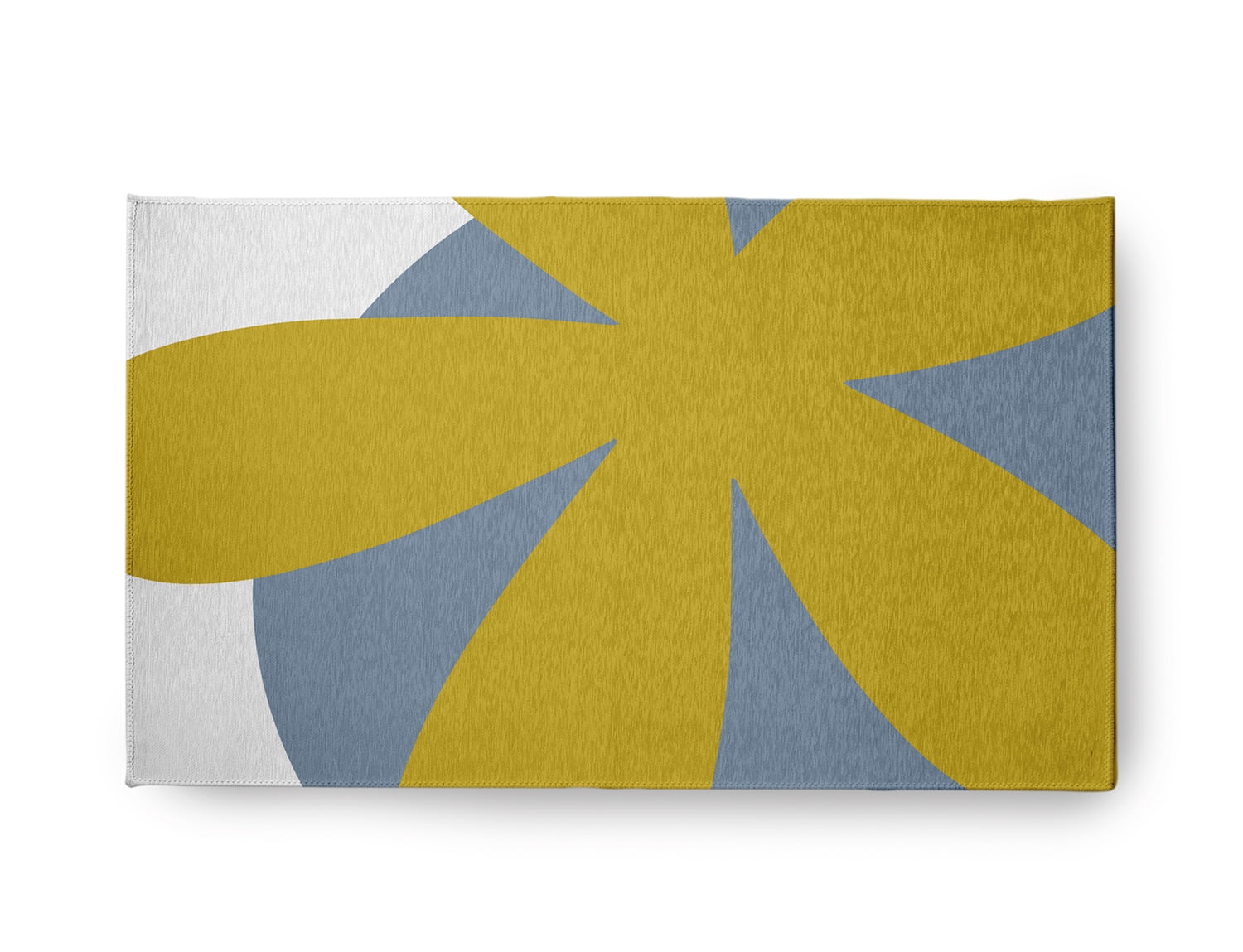 18" x 30" Simply Daisy Bold Flower Modern & Contemporary Chenille Area Rug, Mustard Yellow