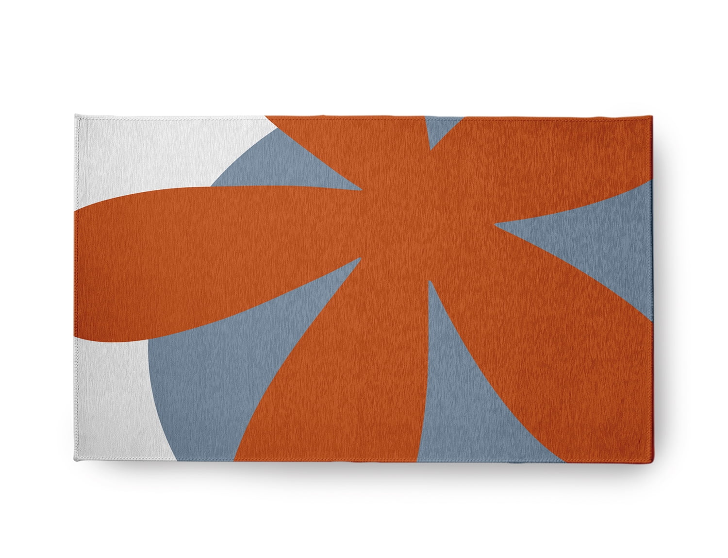 18" x 30" Simply Daisy Bold Flower Modern & Contemporary Chenille Area Rug, Perfect Orange