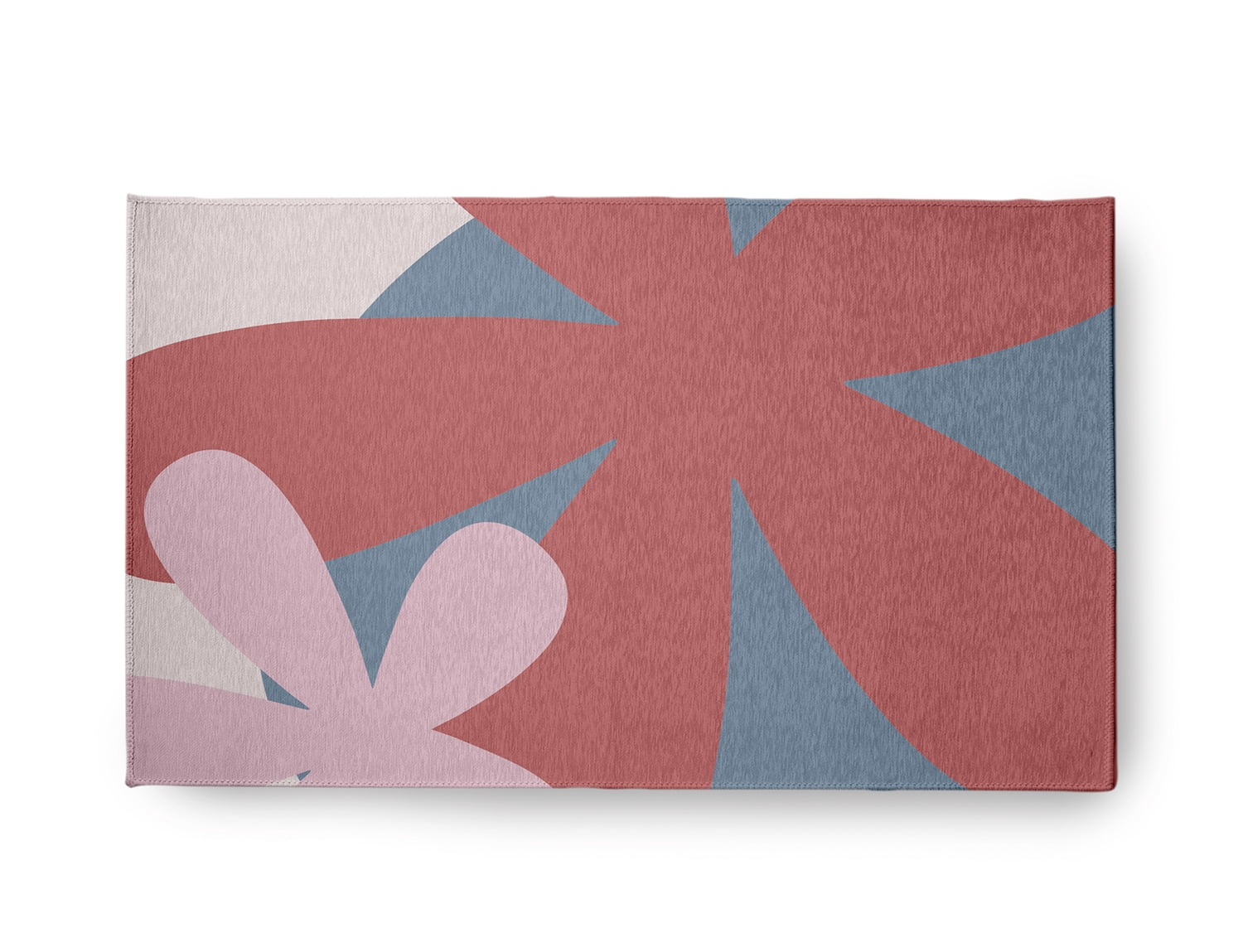 18" x 30" Simply Daisy Bold Flowers Modern & Contemporary Chenille Area Rug, Bright Mauve Pink