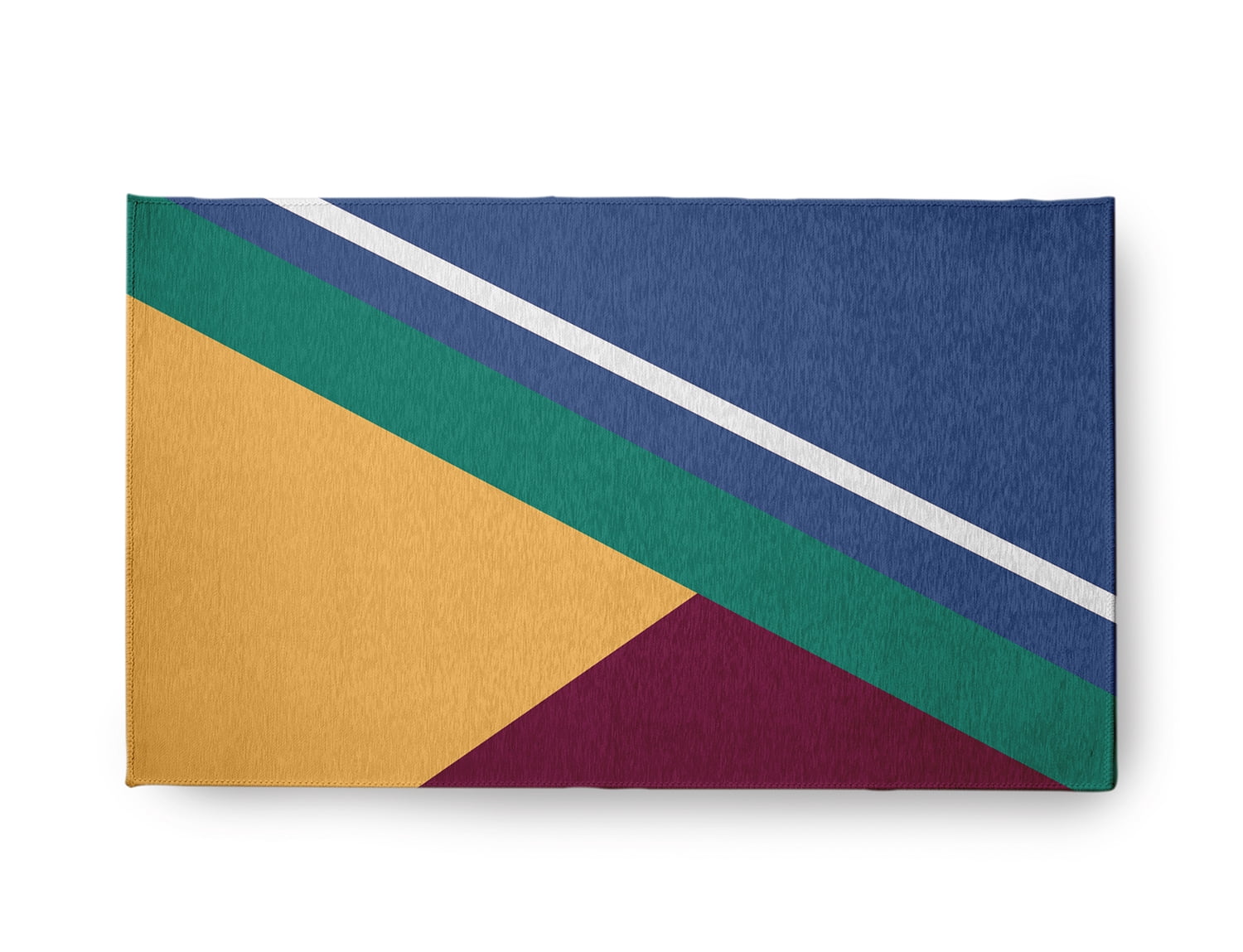 18" x 30" Simply Daisy Bold Shapes Modern & Contemporary Chenille Area Rug, Nautical Navy