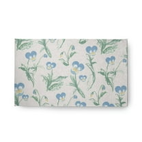 18" x 30" Simply Daisy Bunch of Pansies Casual Chenille Area Rug, Blue