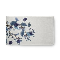 18" x 30" Simply Daisy Colorful Leaves Cabin & Lodge Chenille Area Rug, Blue