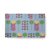 18" x 30" Simply Daisy Daisy May's Garden Scandinavian Chenille Area Rug, Lighter than Air Blue