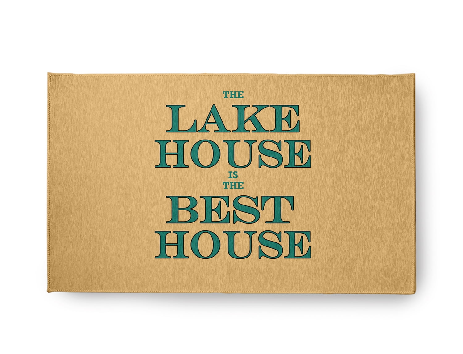 18" x 30" Simply Daisy Lake House Best House Beach Style Chenille Area Rug, Kelly Green