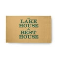 thumbnail image 1 of 18" x 30" Simply Daisy Lake House Best House Beach Style Chenille Area Rug, Kelly Green, 1 of 4