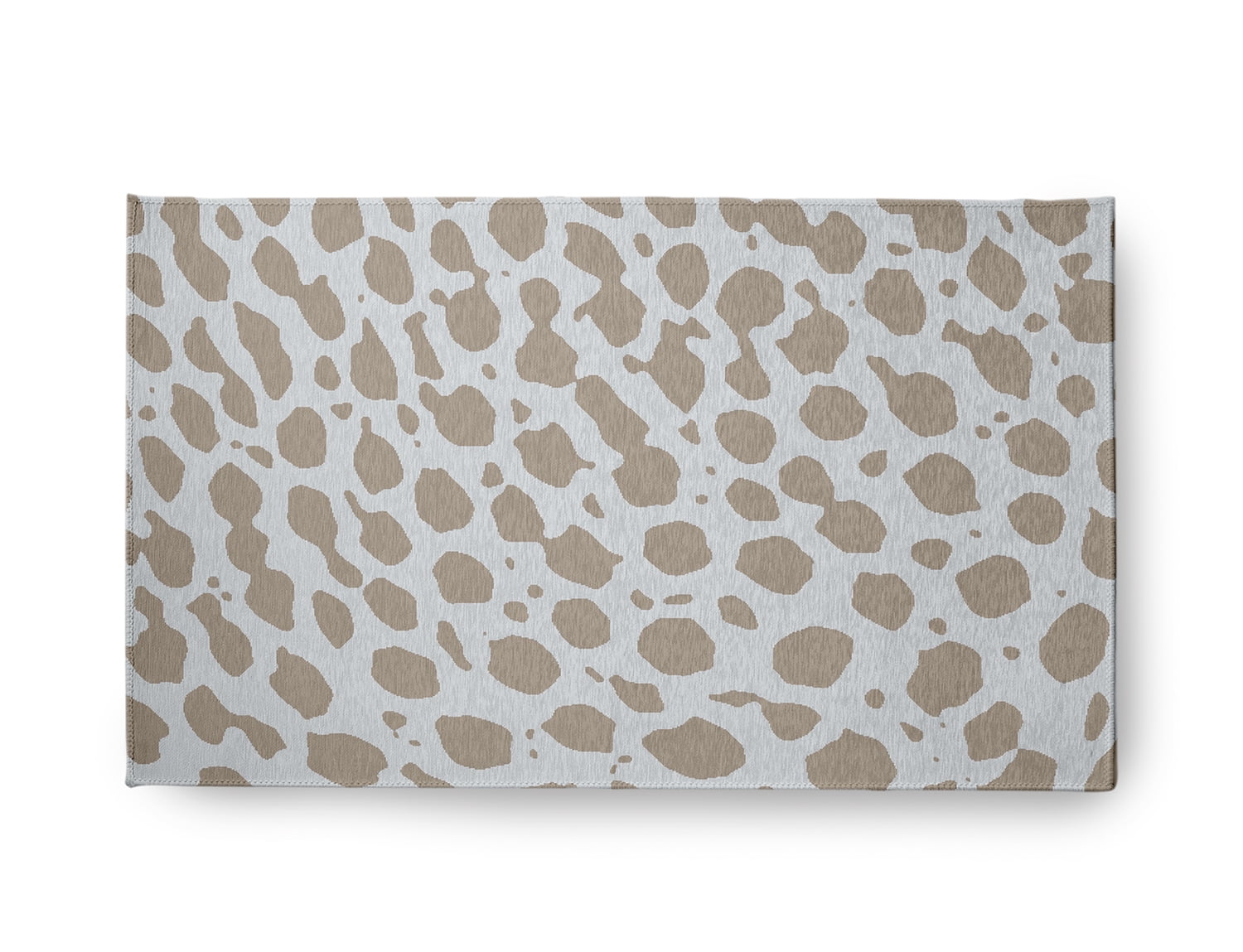 18" x 30" Simply Daisy Leopard Pattern Modern & Contemporary Chenille Area Rug, Brown