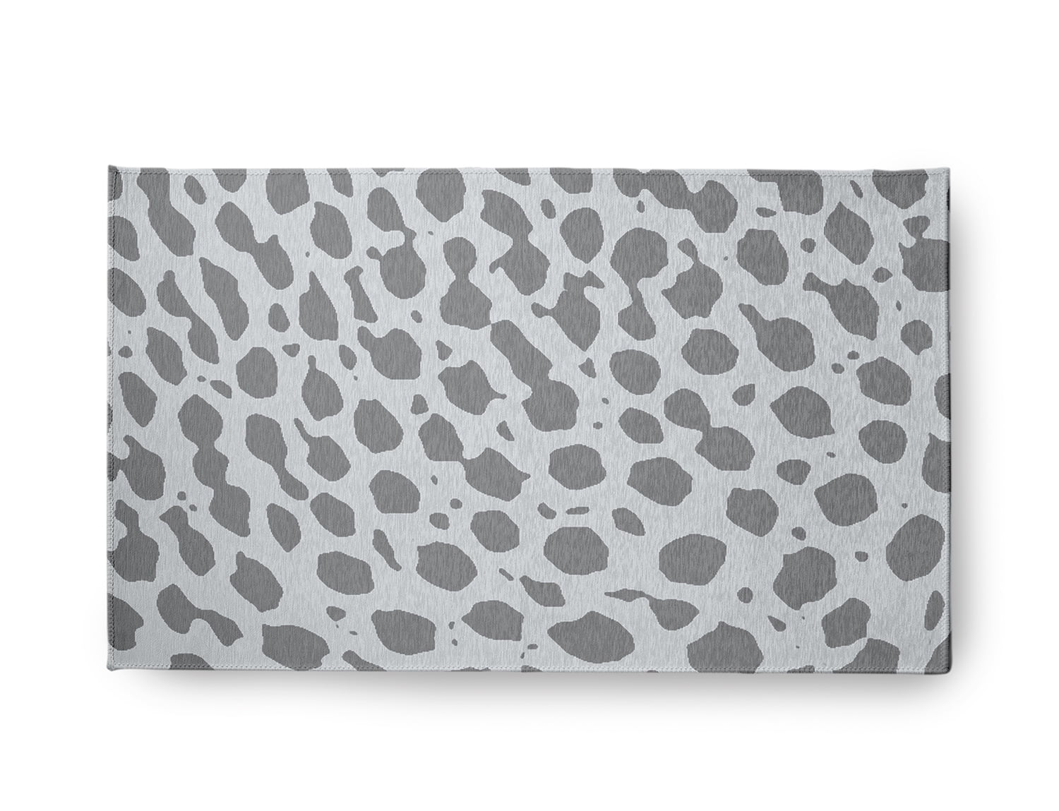 18" x 30" Simply Daisy Leopard Pattern Modern & Contemporary Chenille Area Rug, Dark Grey
