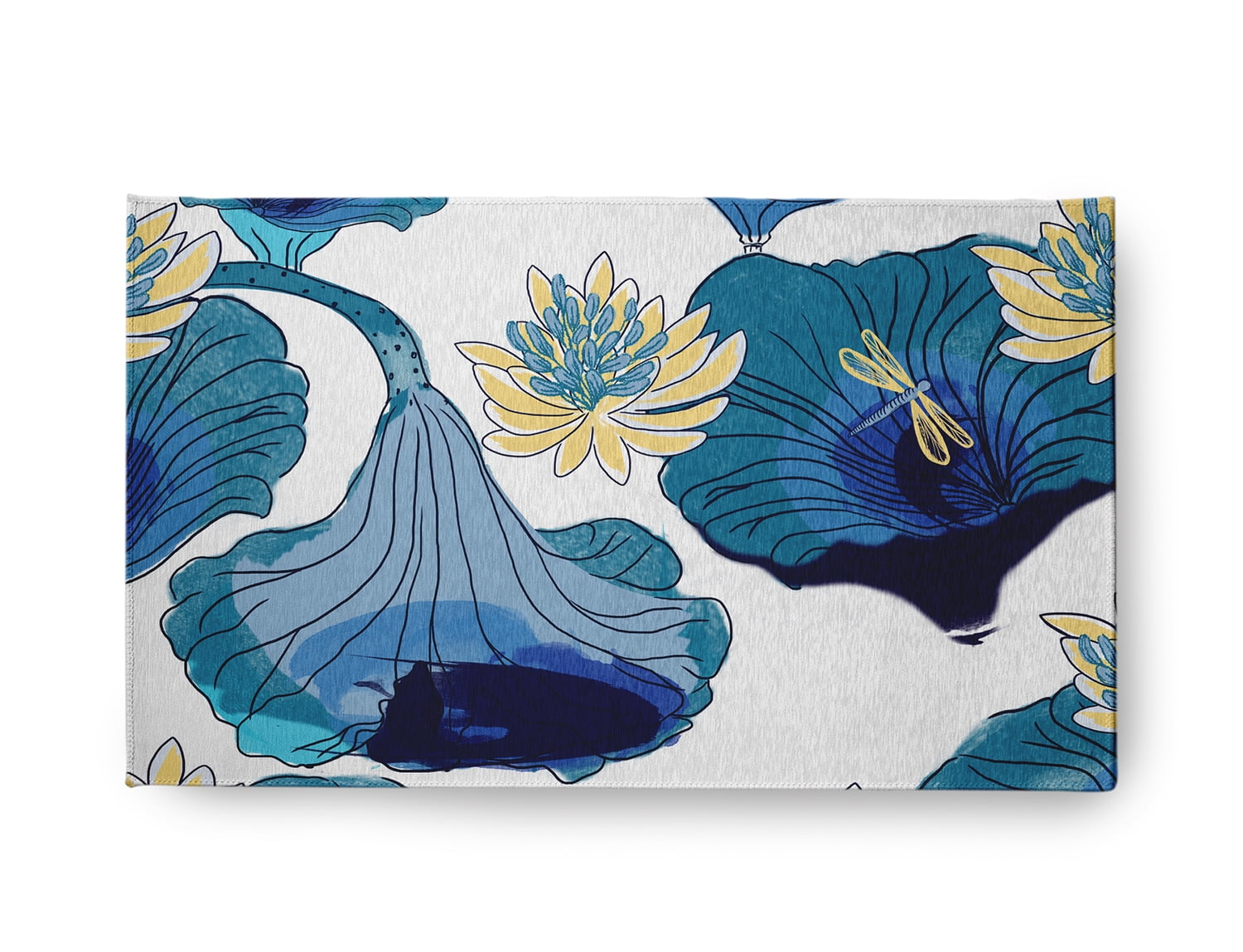 18" x 30" Simply Daisy Lotokoi Oriental Chenille Area Rug, Blue
