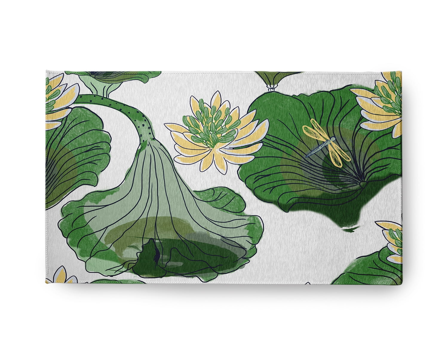 18" x 30" Simply Daisy Lotokoi Oriental Chenille Area Rug, Green