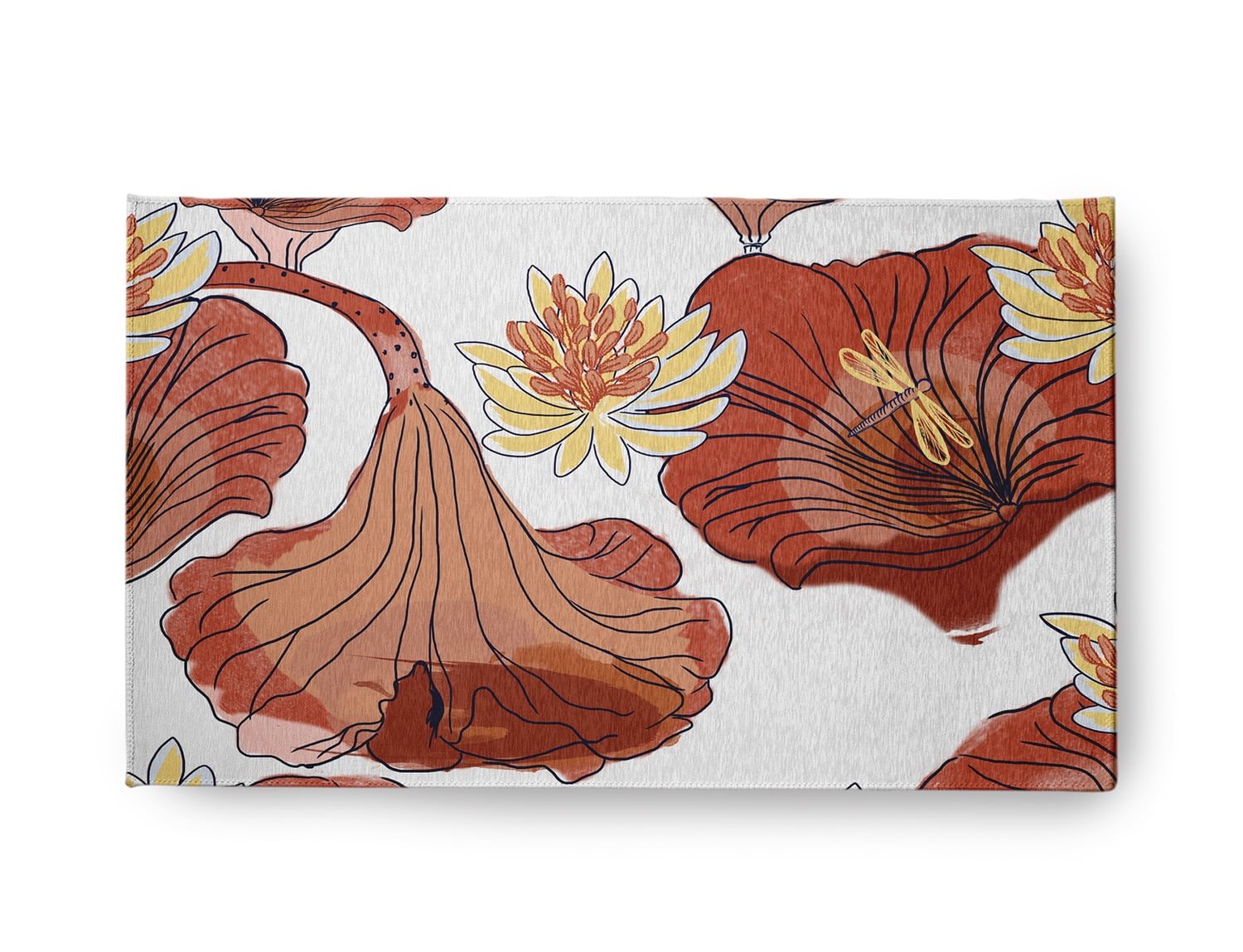 18" x 30" Simply Daisy Lotokoi Oriental Chenille Area Rug, Orange