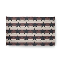 18" x 30" Simply Daisy Stars and Stripes Americana Chenille Area Rug, Blue-Red