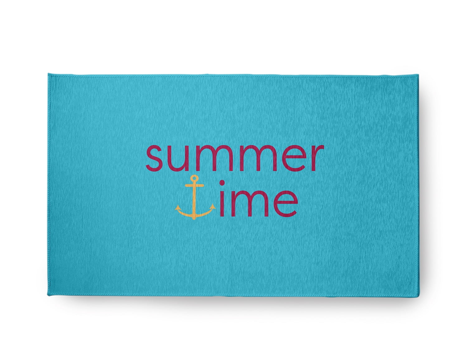 18" x 30" Simply Daisy Summer Time Anchored Beach Style Chenille Area Rug, Lipstick Pink