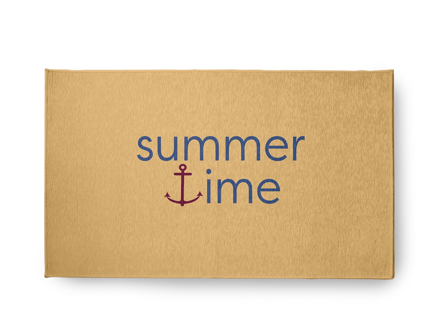 18" x 30" Simply Daisy Summer Time Anchored Beach Style Chenille Area Rug, Nautical Navy