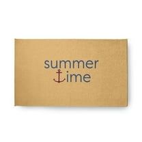 18" x 30" Simply Daisy Summer Time Anchored Beach Style Chenille Area Rug, Nautical Navy