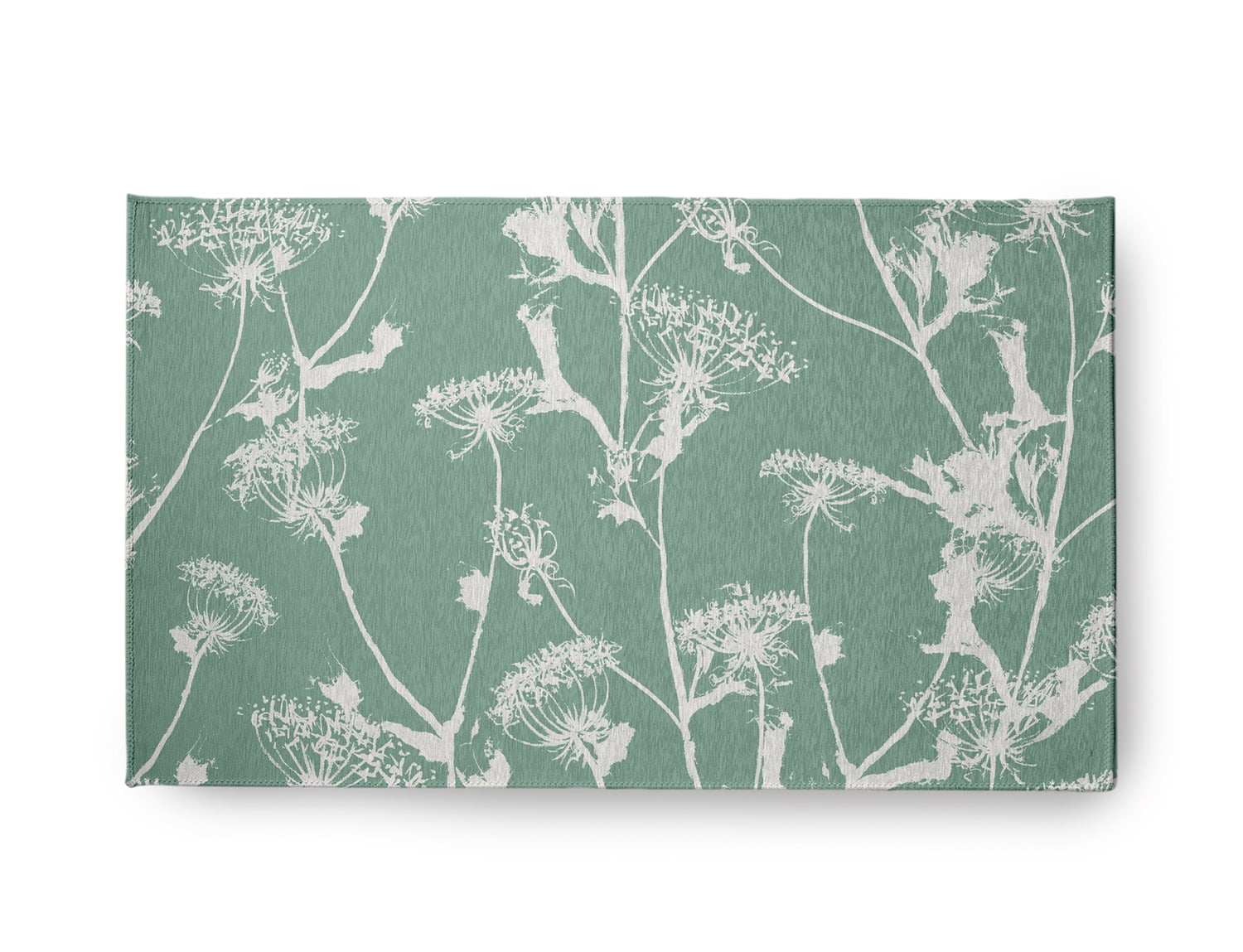 18" x 30" Simply Daisy Windy Blossom Modern & Contemporary Chenille Area Rug, Green