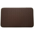 thumbnail image 1 of 18 x 30 in. Faux Leather Kitchen Anti-Fatigue Mat - Diamond Brown, 1 of 1