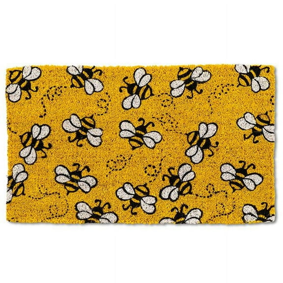 18 x 30 in. Flying Bees Doormat, Yellow