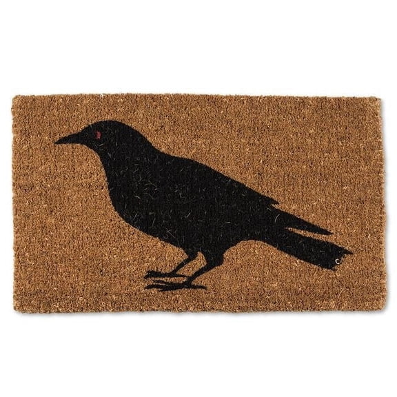 18 x 30 in. Standing Crow Doormat, Natural & Black