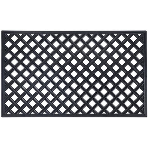 18 x 30 in. Wrought Iron Rubber Mat, Lattice