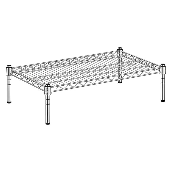 18" x 30" x 8" Wire Storage Shelf, Dunnage Rack, 1 Tier Small Shelf