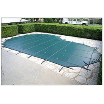 18 x 36 Rectangle Loop-Loc Ultra-Loc II Solid Safety Pool Cover with Mesh Drain Panels