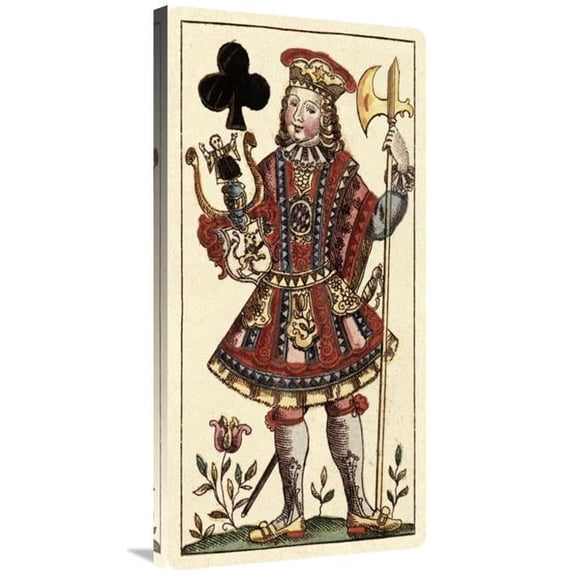 18 x 36 in. Knave of Clubs - Bauern Hochzeit Deck Art Print - Andreas Benedictus Gobl