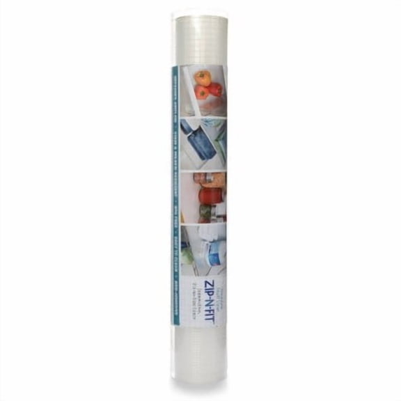 18" x 4' Zip-N-Fit Premium Non-Adhesive Ribbed Shelf Liner: Clear Drawer & Fridge Liner for Cabinets