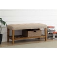 thumbnail image 1 of 18 x 40 x 16 in. Wo Blue & Oak Bench, 1 of 1