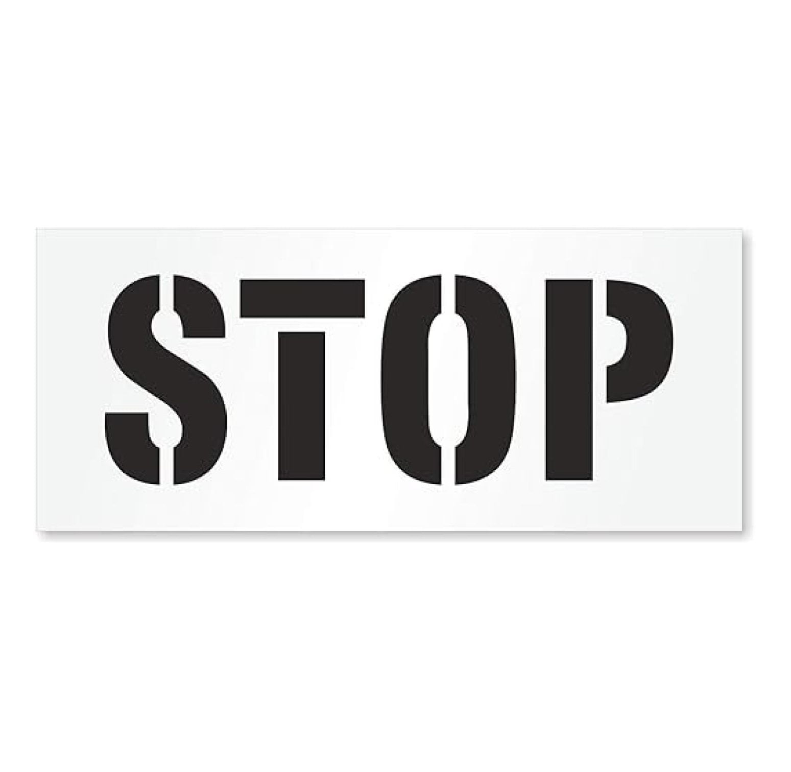 18 x 42 inches Stop Reusable Stencil with 12