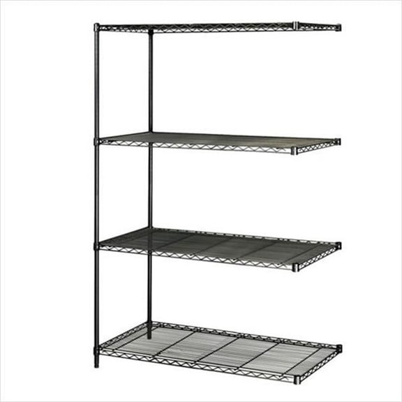 18 x 48 Inch Wire Add-On Unit - Black