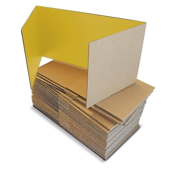 18' x 48' Yellow Corrugated Study Carrel - Pack of 24