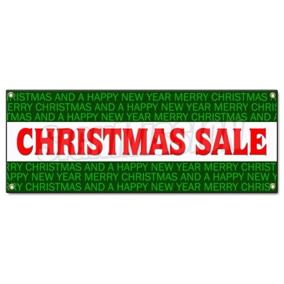 18 x 48 in. Christmas Sale Banner Sign