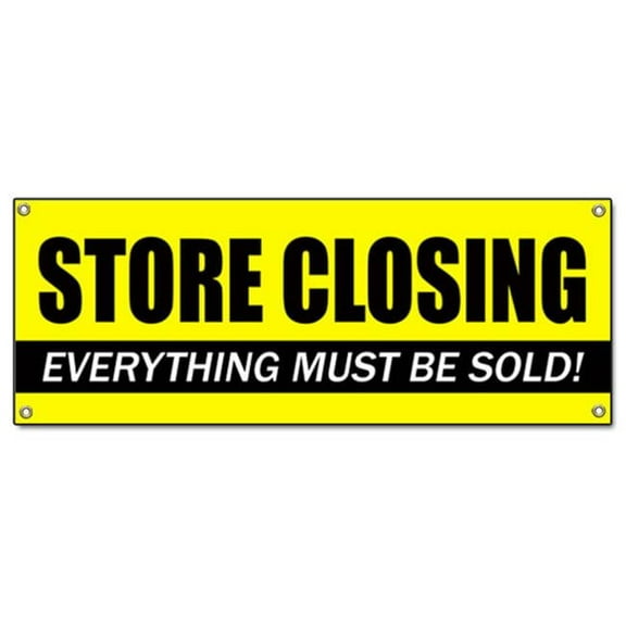 18 x 48 in. Store Closing Banner Sign