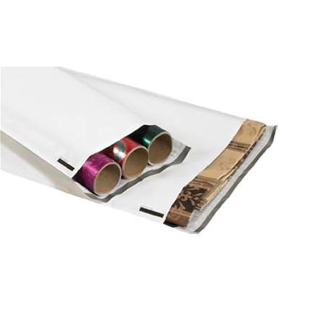 18" X 51" Long White Poly Mailers - Self-Seal Shipping Envelopes, 4 Mil, 25 Pack
