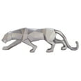 thumbnail image 1 of 18" x 6" Silver Polystone Leopard Sculpture, by CosmoLiving by Cosmopolitan, 1 of 10