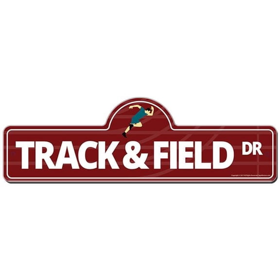 18 x 6 in. Track & Field Street Sign