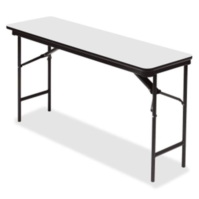 18 x 60 in. Premium Wood Laminate Folding Table, Gray