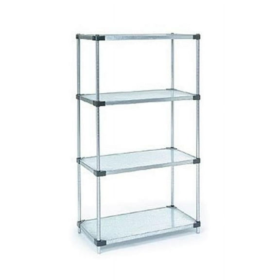 18 x 60 x 74 in. Solid Shelf Unit, Galvanized