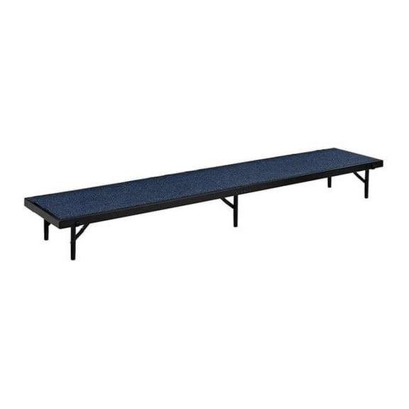 18 x 60 x 8 in. Tapered Standing Choral Riser, Blue Carpet