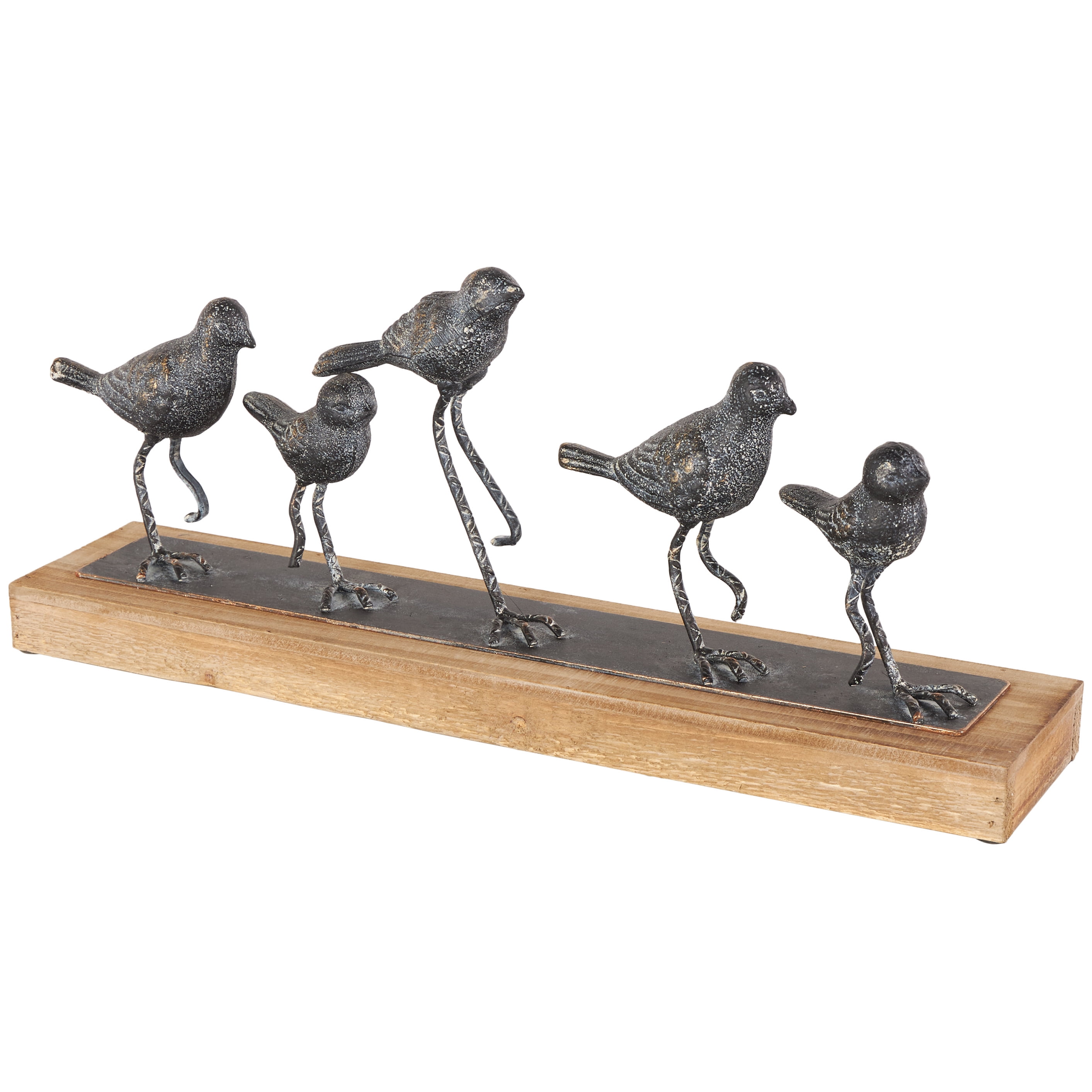 Classic 18" Gray Metal Bird Tabletop Sculpture