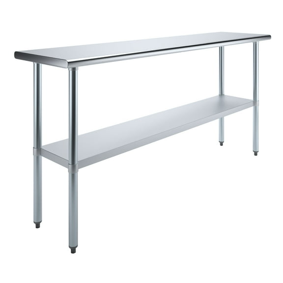 18" x 72" Stainless Steel Work Table with Undershelf Food Prep NSF Utility Work Station