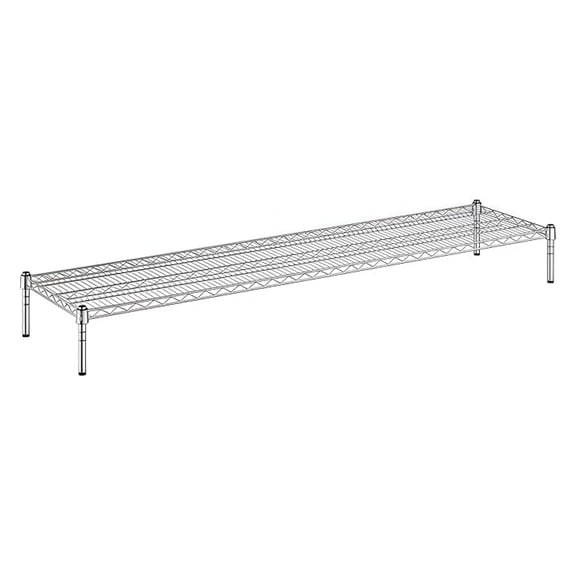 18" x 72" x 8" Wire Storage Shelf, Dunnage Rack, 1 Tier Small Shelf