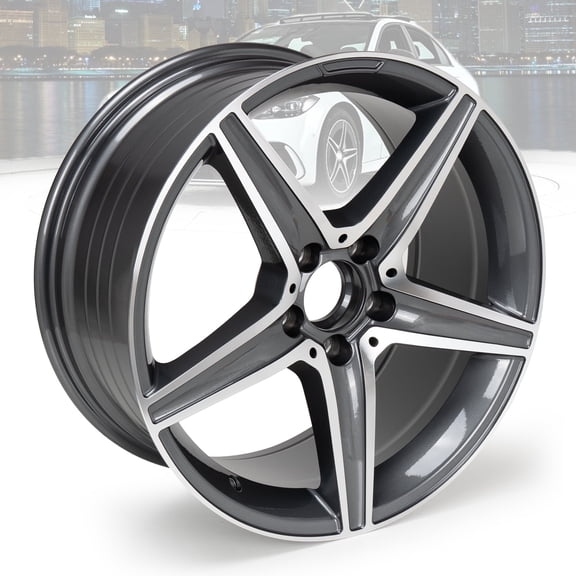 18" x 8.5" Wheel Rim Direct Fit Replacement Rim for Mercedes Benz C200 C300 C350 E350 E450 CLA250 OEM Design