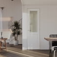 thumbnail image 1 of 18" x 80" (for 20 x 82 Rough Opening) Interior Shaker Door Slab Half Frosted Glass Prehung Pantry Door with Quick Assemble Jamb / DOOR SEAL STRIP, 1 of 8